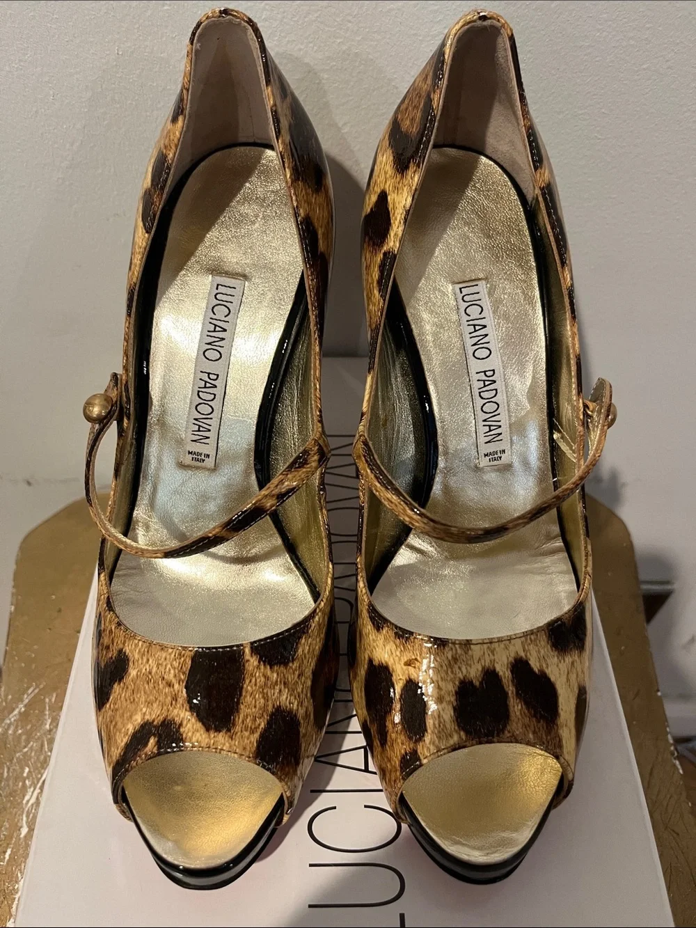 Leopard Print Peep-Toe Pumps By LUCIANO PADOVAN